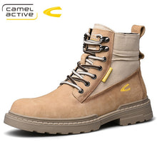 Load image into Gallery viewer, 2020 new arrivals high quality Men's Genuine leather Martins Boots brown Platform Shoes Real wool warm inner lining Boots