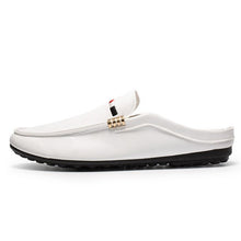 Load image into Gallery viewer, Summer New Half Drag Peas Leather Men Shoes Men's Sneakers Breathable Loafers Men's Moccasins Chaussure Homme Tenis Masculino