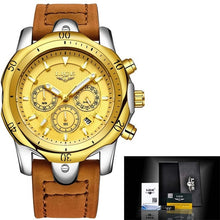 Load image into Gallery viewer, 2020 LIGE Mens Watches Top Brand Luxury Watch Men Military Leather Clock Waterproof Sports Watch Chronograph Relogio Masculino