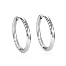 Load image into Gallery viewer, LUXUSTEEL Hoop Earrings Women Gold/Silver/Rose Gold/Black Color Round Circle Earring Ear Ring Clip Earrings aretes Mujer aros