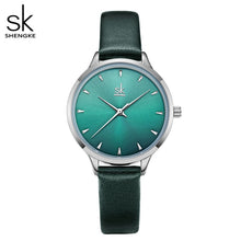 Load image into Gallery viewer, Shengke Women Watches Multi Color Lady Fashion Quartz Watch Simple PU Watchband Waterproof Wrist Watch Relogio Feminino