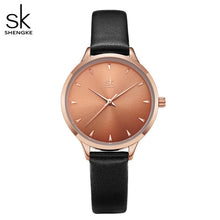 Load image into Gallery viewer, Shengke Women Watches Multi Color Lady Fashion Quartz Watch Simple PU Watchband Waterproof Wrist Watch Relogio Feminino