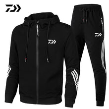 Load image into Gallery viewer, Daiwa Spring Autumn 2020  Fishing Suit Cotton Outdoor Camping Hiking Sport Set  Striped  Clothes Fishing Jacket Pants Suit
