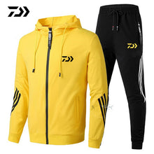 Load image into Gallery viewer, Daiwa Spring Autumn 2020  Fishing Suit Cotton Outdoor Camping Hiking Sport Set  Striped  Clothes Fishing Jacket Pants Suit