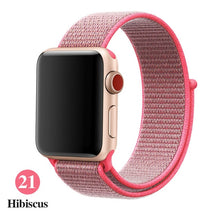 Load image into Gallery viewer, Band For Apple Watch Series 5 4 3 2 1 38MM 42MM watchband Breathable Nylon Strap Sport Loop for iwatch Bracelet 40MM 44MM