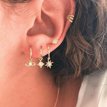 Load image into Gallery viewer, Bls-miracle 2019 New Boho Multi-Element Crystal Set Earring For Women Fashion Pendant Piercing Geometric Stud Earrings Jewelry