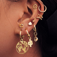 Load image into Gallery viewer, Bls-miracle 2019 New Boho Multi-Element Crystal Set Earring For Women Fashion Pendant Piercing Geometric Stud Earrings Jewelry