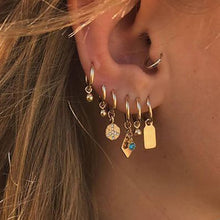 Load image into Gallery viewer, Bls-miracle 2019 New Boho Multi-Element Crystal Set Earring For Women Fashion Pendant Piercing Geometric Stud Earrings Jewelry
