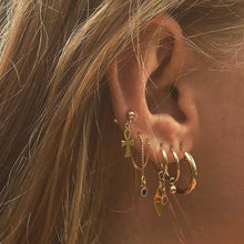 Load image into Gallery viewer, Bls-miracle 2019 New Boho Multi-Element Crystal Set Earring For Women Fashion Pendant Piercing Geometric Stud Earrings Jewelry