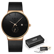 Load image into Gallery viewer, LIGE Mens Watches Top Luxury Brand Men Fashion Business Watch Casual Analog Quartz Wristwatch Waterproof Clock Relogio Masculino