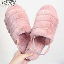 Load image into Gallery viewer, new women spring plush slippers 2020 ms flat bottom antiskid indoor all-around comfortable sandals outdoor leisure sandals