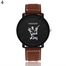 Load image into Gallery viewer, Newest Couple Watch Queen King Crown Fuax Leather Quartz Analog Wrist Watches Chronograph 2017 Wom reloj mujer часы женские