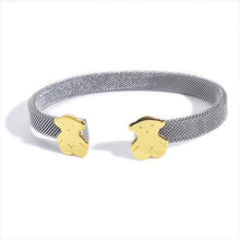 Load image into Gallery viewer, NEW TOUSES bear Jewelry Fashion Hot pendientes Alloy Letter Bracelet Chain Charm Bracelet Female Personality joyas anillo
