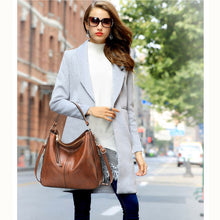 Load image into Gallery viewer, Bag women genuine leather big 2020 new brand black handbags women pommax bag female leather crossbody