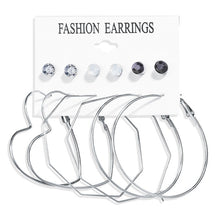Load image into Gallery viewer, Simple Plain Gold Color Metal Pearl Hoop Earrings Fashion Big Circle Hoops Statement Earrings for Women Party Jewelry