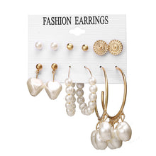 Load image into Gallery viewer, Simple Plain Gold Color Metal Pearl Hoop Earrings Fashion Big Circle Hoops Statement Earrings for Women Party Jewelry