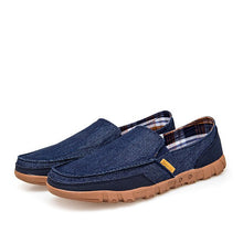 Load image into Gallery viewer, Men's new business casual tide shoes comfortable lined breathable canvas shoes business casual flat shoes large size