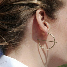 Load image into Gallery viewer, 2020 New Fashion Round Dangle Drop Korean Earrings For Women Geometric Round Heart Gold Earring Wedding Jewelry 8g