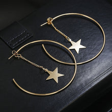 Load image into Gallery viewer, 2020 New Fashion Round Dangle Drop Korean Earrings For Women Geometric Round Heart Gold Earring Wedding Jewelry 8g