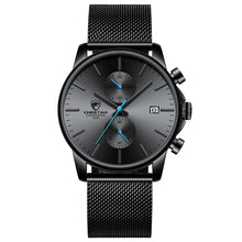 Load image into Gallery viewer, Men Watch New CHEETAH Top Brand Stainless Steel Waterproof Chronograph Watches Mens Business Blue Quartz Wristwatch reloj hombre