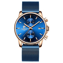 Load image into Gallery viewer, Men Watch New CHEETAH Top Brand Stainless Steel Waterproof Chronograph Watches Mens Business Blue Quartz Wristwatch reloj hombre