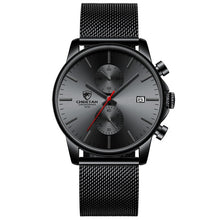 Load image into Gallery viewer, Men Watch New CHEETAH Top Brand Stainless Steel Waterproof Chronograph Watches Mens Business Blue Quartz Wristwatch reloj hombre