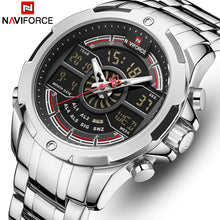 Load image into Gallery viewer, NAVIFORCE Watches For Men Top Luxury Brand Business Quartz Men’s Watch Stainless Steel Waterproof Wristwatch Relogio Masculino