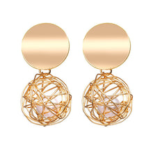 Load image into Gallery viewer, 17KM Statement Big Oversize Stud Earrings For Women Brincos Gold Female Earring 2020 Korean Fashion Wedding Jewelry Gift