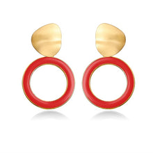 Load image into Gallery viewer, 17KM Statement Big Oversize Stud Earrings For Women Brincos Gold Female Earring 2020 Korean Fashion Wedding Jewelry Gift