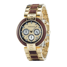 Load image into Gallery viewer, BOBO BIRD Wood Watch Men Stopwatches reloj hombre Handmade Wooden Wristwatch Male Quartz Gift for Dropshipping