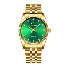 Load image into Gallery viewer, CHENXI Luxury Couple Watch Golden Fashion Stainless Steel Lovers Watch Quartz Wrist Watches For Women &amp; Men Analog Wristwatch