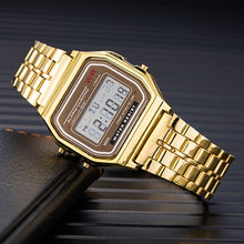 Load image into Gallery viewer, Luxury Women's Rose Gold Stainless Steel Watches Women Fashion LED Digital Clock Casual Ladies Electronic Watch Reloj Mujer 2019