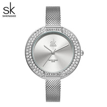 Load image into Gallery viewer, Shengke Luxury Women Watch Diamond Dial Bracelet Wristwatch For Girl Elegant Ladies Quartz Watch Female Dress Watch Brand Watch