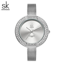 Load image into Gallery viewer, Shengke Luxury Women Watch Diamond Dial Bracelet Wristwatch For Girl Elegant Ladies Quartz Watch Female Dress Watch Brand Watch