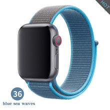 Load image into Gallery viewer, Band For Apple Watch Series 5 4 3 2 1 38MM 42MM watchband Breathable Nylon Strap Sport Loop for iwatch Bracelet 40MM 44MM