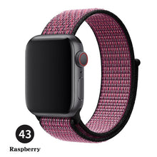 Load image into Gallery viewer, Band For Apple Watch Series 5 4 3 2 1 38MM 42MM watchband Breathable Nylon Strap Sport Loop for iwatch Bracelet 40MM 44MM