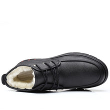 Load image into Gallery viewer, Winter Men's boots Male Genuine Leather Ankle Boots Warm Plush Snow Boots Waterproof Outdoor Work Boots Men Shoes Botas Hombre