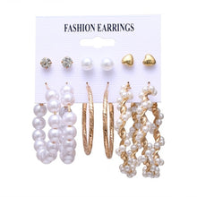 Load image into Gallery viewer, 2020 Bohemian Leopard Acrylic Pearl Earrings Set for Women Fashion Geometry Tassel Handmade Earrings Jewelry Gift Set