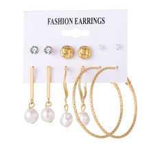 Load image into Gallery viewer, 2020 Bohemian Leopard Acrylic Pearl Earrings Set for Women Fashion Geometry Tassel Handmade Earrings Jewelry Gift Set