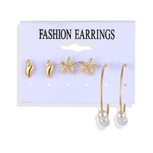 Load image into Gallery viewer, 2020 Bohemian Leopard Acrylic Pearl Earrings Set for Women Fashion Geometry Tassel Handmade Earrings Jewelry Gift Set
