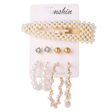 Load image into Gallery viewer, 2020 Bohemian Leopard Acrylic Pearl Earrings Set for Women Fashion Geometry Tassel Handmade Earrings Jewelry Gift Set