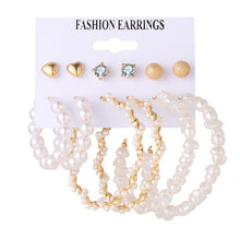 Load image into Gallery viewer, 2020 Bohemian Leopard Acrylic Pearl Earrings Set for Women Fashion Geometry Tassel Handmade Earrings Jewelry Gift Set