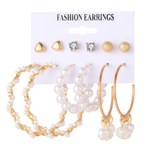 Load image into Gallery viewer, 2020 Bohemian Leopard Acrylic Pearl Earrings Set for Women Fashion Geometry Tassel Handmade Earrings Jewelry Gift Set