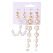 Load image into Gallery viewer, 2020 Bohemian Leopard Acrylic Pearl Earrings Set for Women Fashion Geometry Tassel Handmade Earrings Jewelry Gift Set