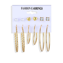 Load image into Gallery viewer, 2020 Bohemian Leopard Acrylic Pearl Earrings Set for Women Fashion Geometry Tassel Handmade Earrings Jewelry Gift Set