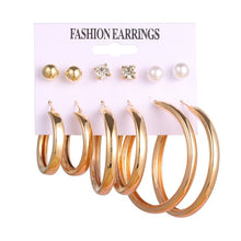 Load image into Gallery viewer, 2020 Bohemian Leopard Acrylic Pearl Earrings Set for Women Fashion Geometry Tassel Handmade Earrings Jewelry Gift Set