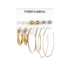 Load image into Gallery viewer, 2020 Bohemian Leopard Acrylic Pearl Earrings Set for Women Fashion Geometry Tassel Handmade Earrings Jewelry Gift Set
