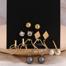 Load image into Gallery viewer, 2020 Bohemian Leopard Acrylic Pearl Earrings Set for Women Fashion Geometry Tassel Handmade Earrings Jewelry Gift Set