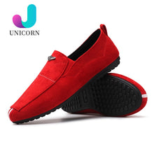 Load image into Gallery viewer, Men's loafers genuine leather men's casual shoes platform loafers walking shoes moccasin breathable non-slip black driving shoes
