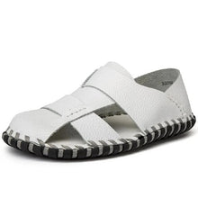 Load image into Gallery viewer, 2020 Fashion Summer Sandals Men's Casual Pu Leather Fat Men House Shoes Non-slip Shoes Vintage Classic Male Casual F327